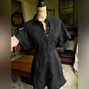 Zara Grunge Short Sleeve Mini Dress